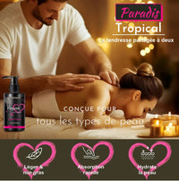 COQUINOU Passion – Huile de Massage Sensuelle Paradis Tropical 200 ml